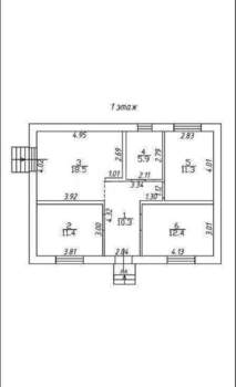 Дом 75м², 1-этажный, участок 3 сот.
