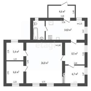 Дом 71м², 1-этажный, участок 15 сот.