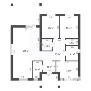 Дом 139м², 1-этажный, участок 8 сот.