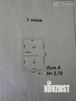 Дом 23м², 1-этажный, участок 9 сот.  