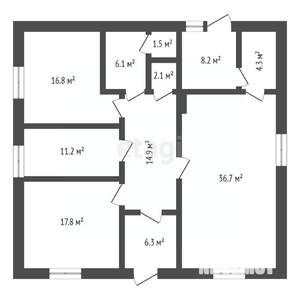 Дом 132м², 1-этажный, участок 6 сот.  