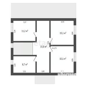 Дом 164м², 2-этажный, участок 9 сот.  