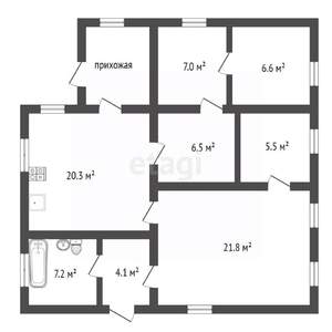 Дом 79м&sup2;, 1-этажный, участок 15 сот.  