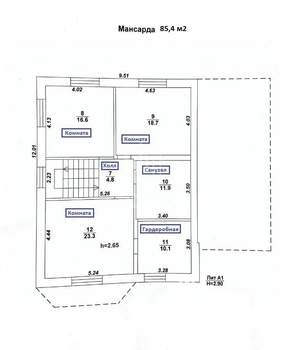 Дом 275м², 3-этажный, участок 10 сот.  