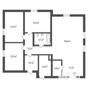 Дом 140м², 2-этажный, участок 5 сот.  