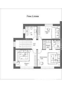 Таунхаус 245м², 3-этажный, участок 3 сот.  