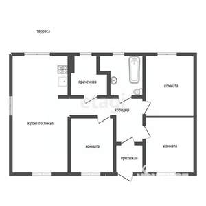 Дом 119м&sup2;, 1-этажный, участок 6 сот.  