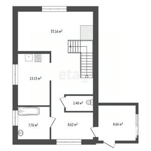 Дом 231м², 3-этажный, участок 5 сот.  