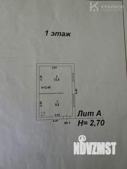 Дом 23м², 1-этажный, участок 9 сот.  