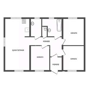 Дом 119м², 1-этажный, участок 4 сот.  