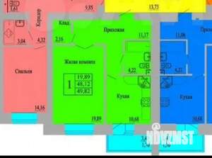 1-к квартира, на длительный срок, 48м2, 7/18 этаж
