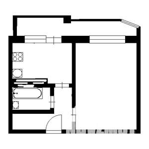 1-к квартира, на длительный срок, 40м2, 4/14 этаж