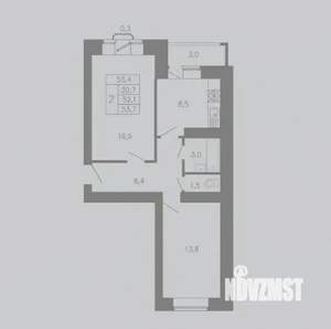 2-к квартира, на длительный срок, 55м2, 2/19 этаж