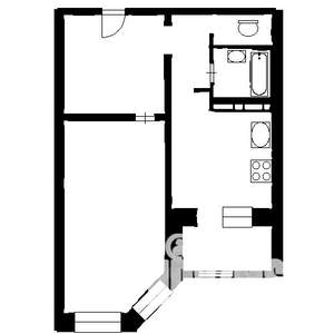 1-к квартира, на длительный срок, 38м2, 5/10 этаж