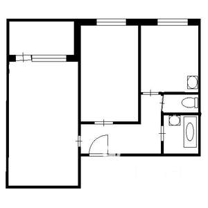 2-к квартира, на длительный срок, 43м2, 7/9 этаж