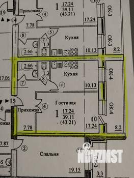 1-к квартира, на длительный срок, 40м2, 6/10 этаж