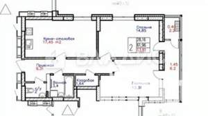 2-к квартира, на длительный срок, 64м2, 21/25 этаж