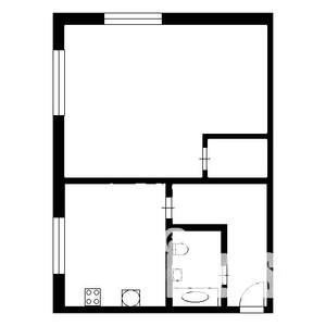 1-к квартира, на длительный срок, 30м2, 1/4 этаж