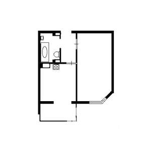 1-к квартира, на длительный срок, 42м2, 4/25 этаж