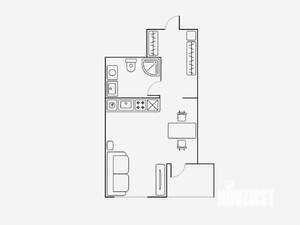 Студия квартира, на длительный срок, 25м2, 6/16 этаж