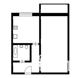 1-к квартира, на длительный срок, 42м2, 4/9 этаж