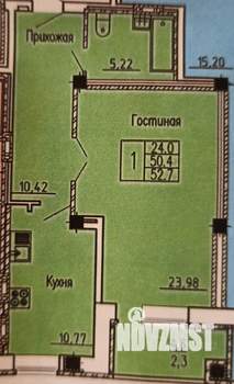 1-к квартира, на длительный срок, 52м2, 8/16 этаж
