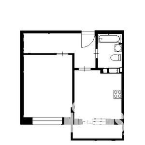 1-к квартира, на длительный срок, 41м2, 2/12 этаж