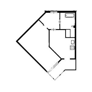 1-к квартира, на длительный срок, 41м2, 2/27 этаж