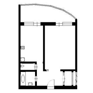 1-к квартира, на длительный срок, 43м2, 8/10 этаж