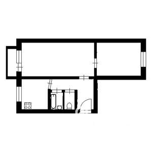 2-к квартира, на длительный срок, 45м2, 1/5 этаж