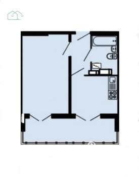 1-к квартира, на длительный срок, 38м2, 8/17 этаж