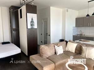 Студия квартира, на длительный срок, 34м2, 6/16 этаж