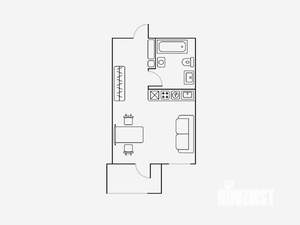 Студия квартира, на длительный срок, 27м2, 10/16 этаж