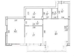 3-к квартира, на длительный срок, 80м2, 1/5 этаж