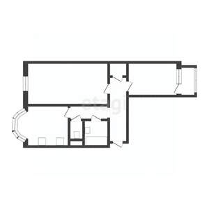 2-к квартира, вторичка, 60м2, 10/17 этаж