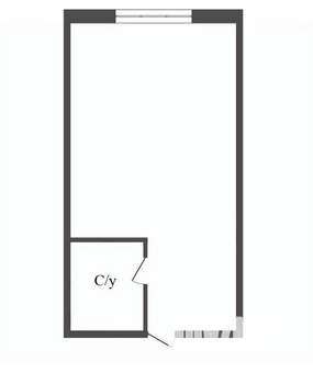 Студия квартира, вторичка, 17м2, 1/5 этаж