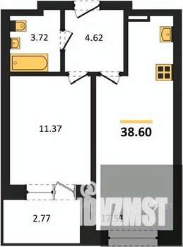 1-к квартира, вторичка, 39м2, 9/28 этаж
