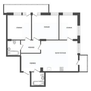 4-к квартира, вторичка, 114м2, 8/21 этаж