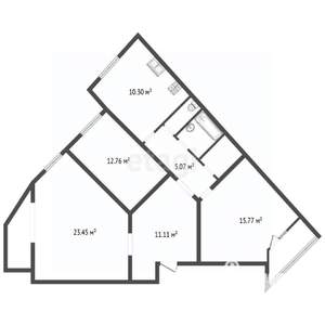 3-к квартира, вторичка, 87м2, 8/12 этаж