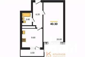 1-к квартира, вторичка, 40м2, 8/25 этаж