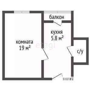 1-к квартира, вторичка, 36м2, 1/10 этаж