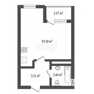 Студия квартира, вторичка, 28м2, 3/18 этаж