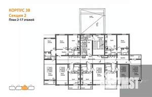 2-к квартира, вторичка, 65м2, 2/17 этаж