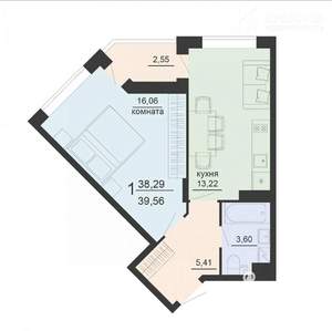 1-к квартира, вторичка, 40м2, 12/20 этаж