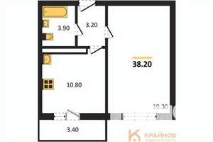 1-к квартира, вторичка, 38м2, 17/17 этаж