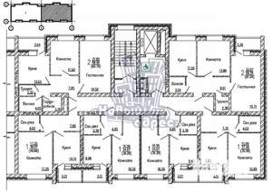 2-к квартира, сданный дом, 61м2, 3/10 этаж