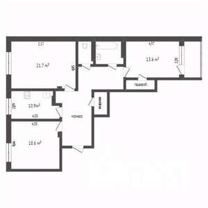 3-к квартира, вторичка, 99м2, 5/16 этаж