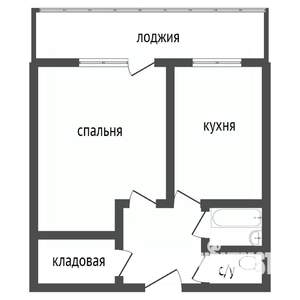 1-к квартира, вторичка, 33м2, 6/12 этаж