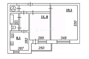 2-к квартира, вторичка, 54м2, 7/10 этаж