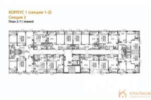 2-к квартира, вторичка, 58м2, 8/11 этаж